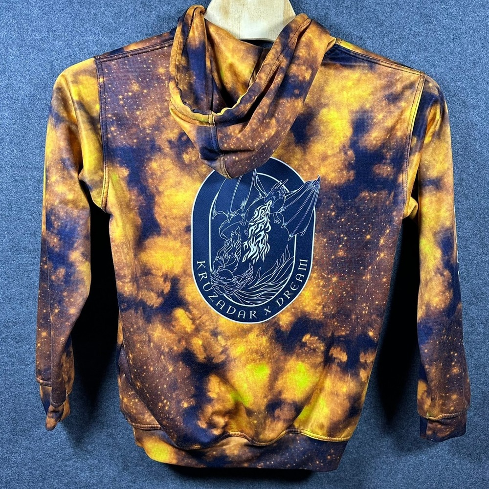 DREAM x KRUZADER "Find Your Fire" Sublimated Tie-Dye Style Unisex Hoodie Size L - Picture 2 of 10